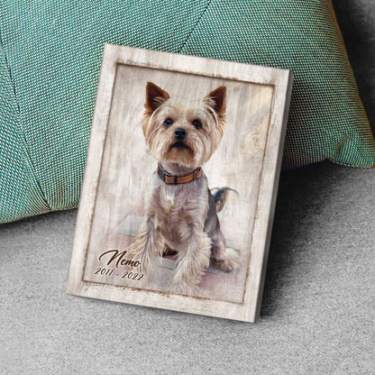Personalized Pet Portrait Canvas: Custom Dog & Cat Memorial Art