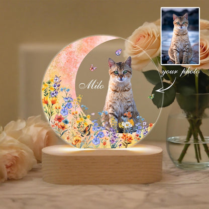 Custom Dog Photo Night Light,Custom Pet Portrait Night Light,Pet Photo Lamp,Gift For Dog Lover,Dog Memorial Gift,Dog Mom Gift,Dog Loss Gift