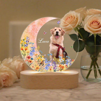 Custom Dog Photo Night Light,Custom Pet Portrait Night Light,Pet Photo Lamp,Gift For Dog Lover,Dog Memorial Gift,Dog Mom Gift,Dog Loss Gift