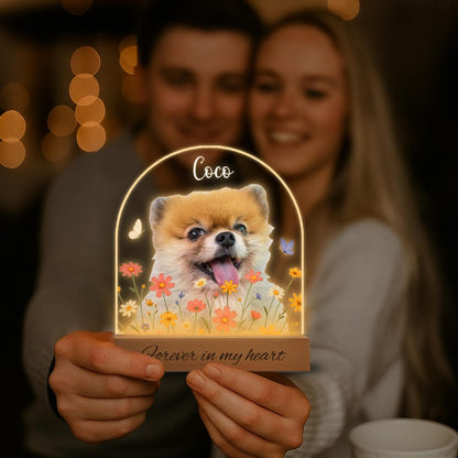 Personalized Pet Memorial Night Light: Custom Photo Lamp
