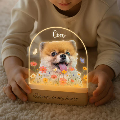 Personalized Pet Memorial Night Light: Custom Photo Lamp