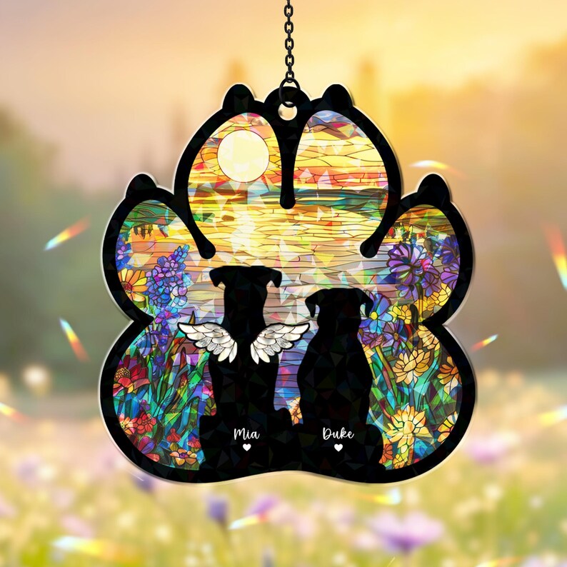 Custom Dog Memorial Hologram Ornament, Pet Memorial Gift, Dog Loss Gift, Pet Loss Sympathy Gift, Loss Of Pet Gift, Dog Lover Gift