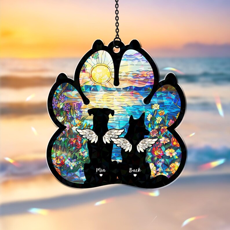 Custom Dog Memorial Hologram Ornament, Pet Memorial Gift, Dog Loss Gift, Pet Loss Sympathy Gift, Loss Of Pet Gift, Dog Lover Gift