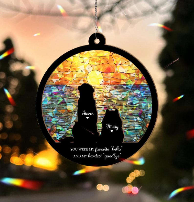 Custom Pet Loss Hologram Ornament, Dog Memorial Gift, Pet Loss Sympathy Gift, Cat Memorial Ornament, Pet Lover Gift, Loss Of Pet Gift