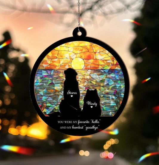 Custom Pet Loss Hologram Ornament, Dog Memorial Gift, Pet Loss Sympathy Gift, Cat Memorial Ornament, Pet Lover Gift, Loss Of Pet Gift