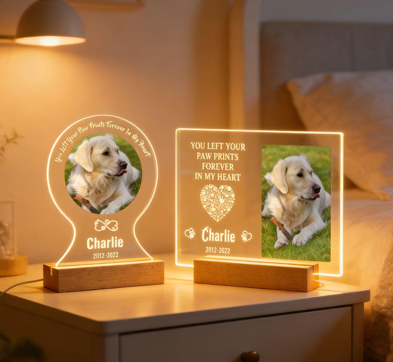 Personalized Pet Nightlights, Customizable Pet Name Nightlights, Pet Keepsake Gifts, Pet Presents, Keepsake Gifts