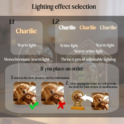 Personalized Pet Nightlights, Customizable Pet Name Nightlights, Pet Keepsake Gifts, Pet Presents, Keepsake Gifts