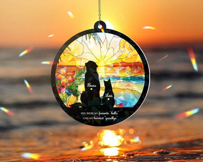 Custom Pet Loss Hologram Ornament, Dog Memorial Gift, Pet Loss Sympathy Gift, Cat Memorial Ornament, Pet Lover Gift, Loss Of Pet Gift