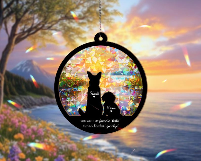 Custom Pet Loss Hologram Ornament, Dog Memorial Gift, Pet Loss Sympathy Gift, Cat Memorial Ornament, Pet Lover Gift, Loss Of Pet Gift