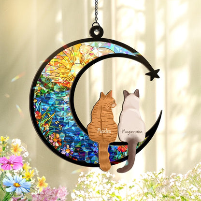 Custom Cats Memorial Hologram Ornament, Cat Loss Gift, Pet Memorial Ornament, Cat Lover Gift, Loss Of Pet Gift, Pet Remembrance Gift