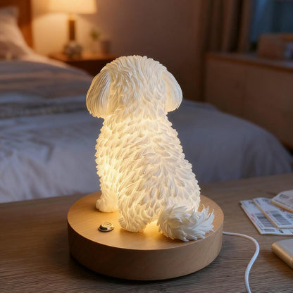 Pet Memorial Lamp, Custom 3D Night Light from Pet Photo, Personalized Dog Cat Remembrance Gift, Handmade LED Keepsake