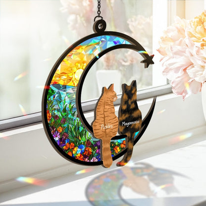 Custom Cats Memorial Hologram Ornament, Cat Loss Gift, Pet Memorial Ornament, Cat Lover Gift, Loss Of Pet Gift, Pet Remembrance Gift