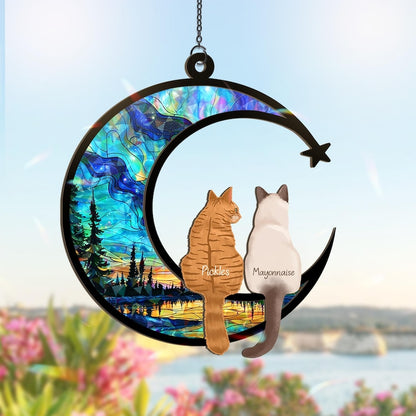 Custom Cats Memorial Hologram Ornament, Cat Loss Gift, Pet Memorial Ornament, Cat Lover Gift, Loss Of Pet Gift, Pet Remembrance Gift