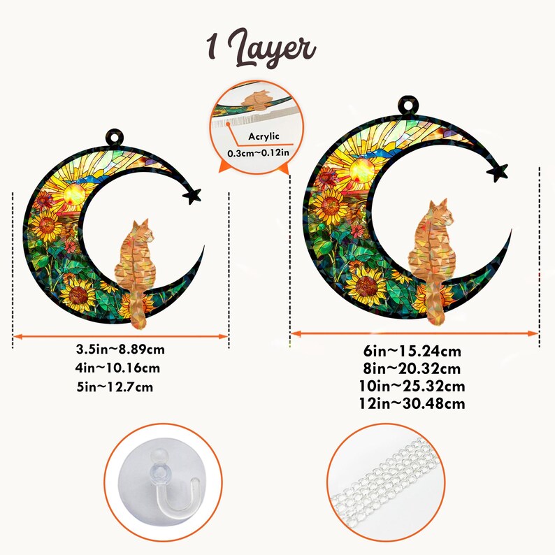 Custom Cats Memorial Hologram Ornament, Cat Loss Gift, Pet Memorial Ornament, Cat Lover Gift, Loss Of Pet Gift, Pet Remembrance Gift