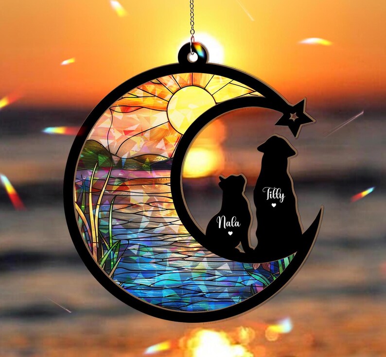 Custom Pet Memorial Hologram Ornament, Dog Memorial Gift, Pet Loss Sympathy Gift, Cat Lover Gift, Pet Remembrance Gift, Loss Of Pet Gift