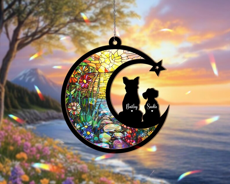 Custom Pet Memorial Hologram Ornament, Dog Memorial Gift, Pet Loss Sympathy Gift, Cat Lover Gift, Pet Remembrance Gift, Loss Of Pet Gift