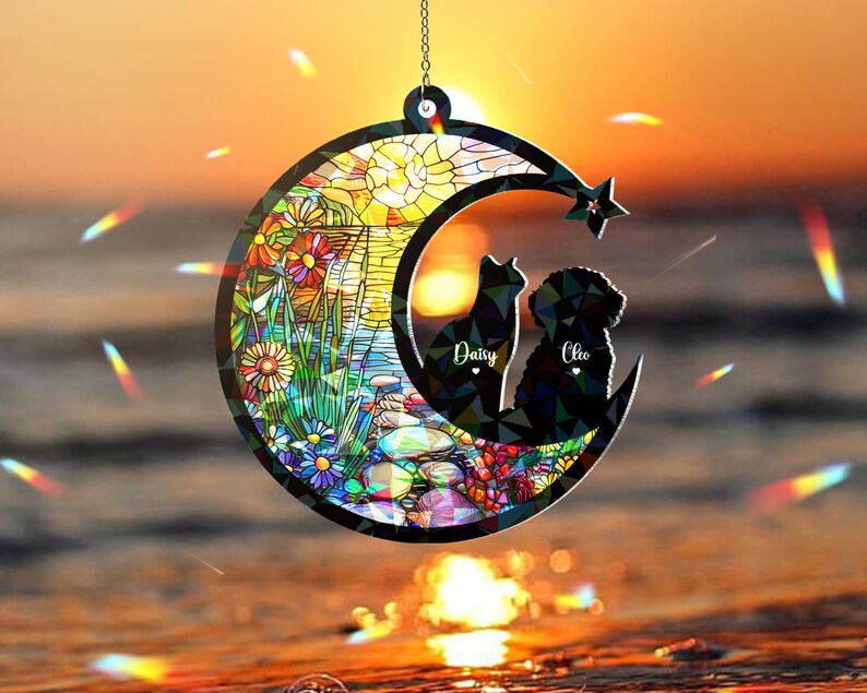 Custom Pet Memorial Hologram Ornament, Dog Memorial Gift, Pet Loss Sympathy Gift, Cat Lover Gift, Pet Remembrance Gift, Loss Of Pet Gift