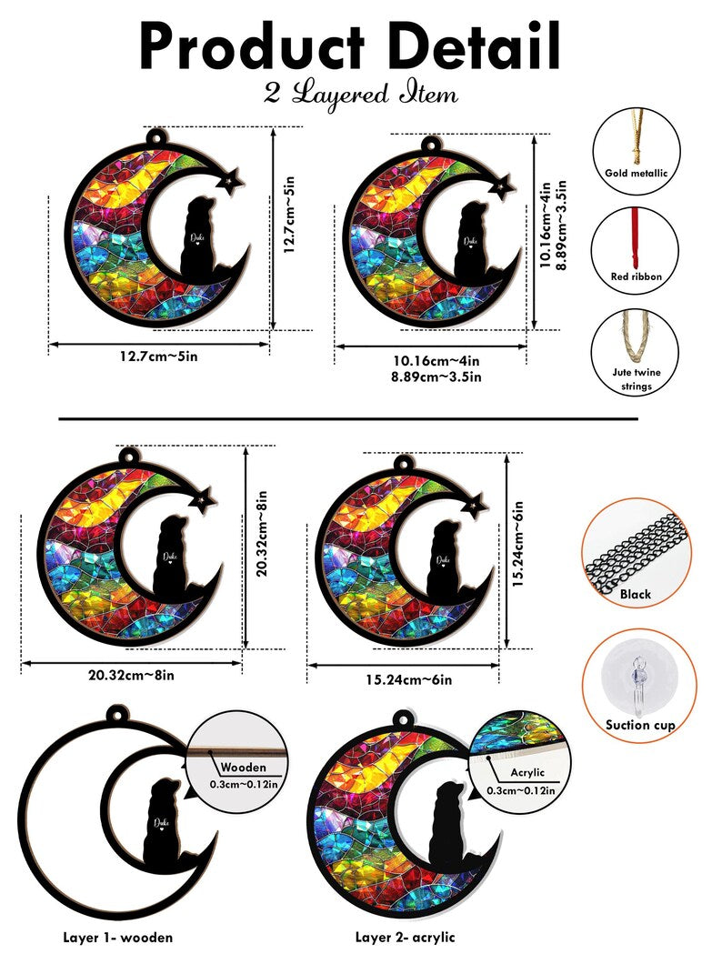 Custom Pet Memorial Hologram Ornament, Dog Memorial Gift, Pet Loss Sympathy Gift, Cat Lover Gift, Pet Remembrance Gift, Loss Of Pet Gift