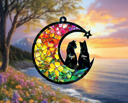 Custom Cat Memorial Hologram Ornament, Cat Lover Gift, Pet Memorial Gift, Rainbow Bridge Gift, Pet Loss Gift, Cat Remembrance Gift