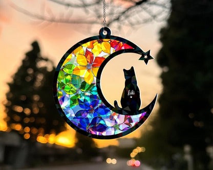 Custom Cat Memorial Hologram Ornament, Cat Lover Gift, Pet Memorial Gift, Rainbow Bridge Gift, Pet Loss Gift, Cat Remembrance Gift
