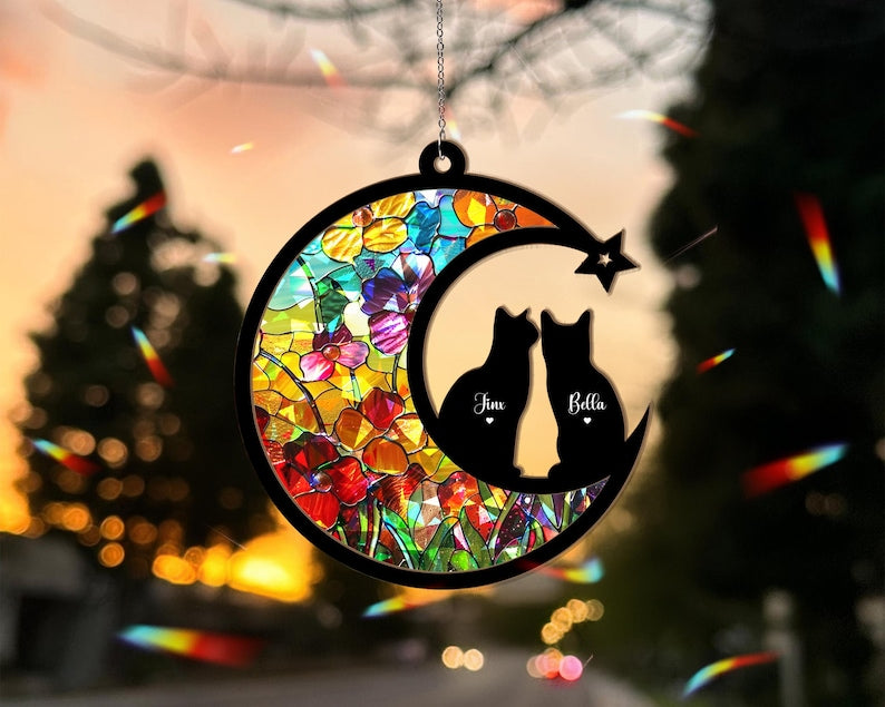Custom Cat Memorial Hologram Ornament, Cat Lover Gift, Pet Memorial Gift, Rainbow Bridge Gift, Pet Loss Gift, Cat Remembrance Gift