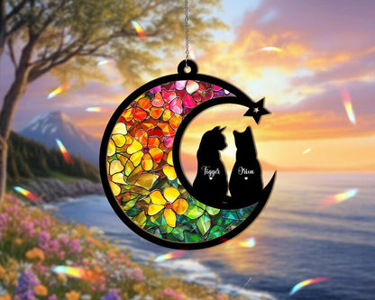 Custom Cat Memorial Hologram Ornament, Cat Lover Gift, Pet Memorial Gift, Rainbow Bridge Gift, Pet Loss Gift, Cat Remembrance Gift