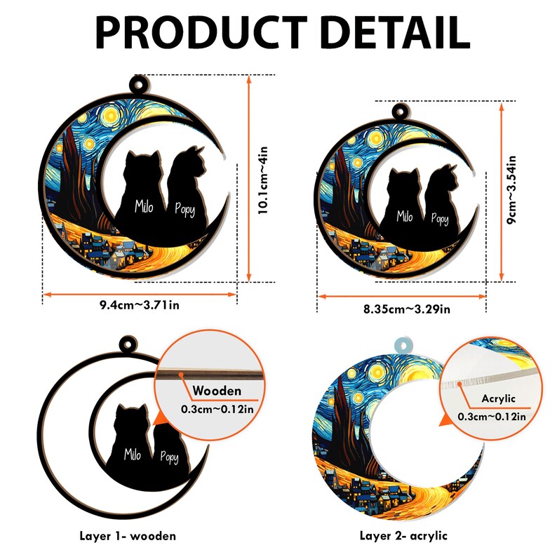 Personalized Cat Memorial Suncatcher, Loss of Cat Gift, Pet Memorial Gift, Cat Loss Gift, Cat Loss Sympathy Gift, Pet Suncatcher