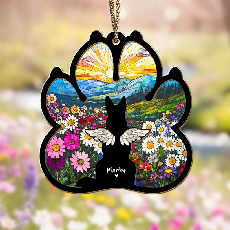 Custom Dog Loss Gift, Pet Memorial Suncatcher, Dog Lover Gift, Loss of Dog Sympathy Gift, Gift For Dog Owners, Pet Remembrance Gift