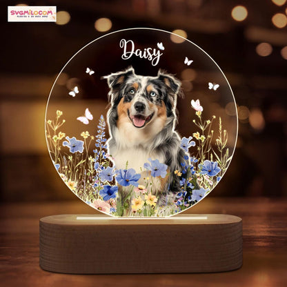 Pet Portrait Night Light, Pet Photo Night Light, Pet Memorial Gift, Dog Mom Gift, Pet Photo Lamp, Gift For Dog Lover, Dog Loss Sympathy Gift
