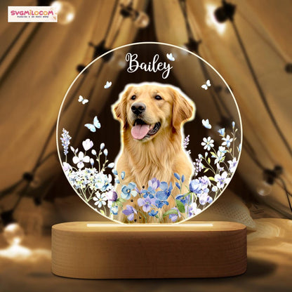 Pet Portrait Night Light, Pet Photo Night Light, Pet Memorial Gift, Dog Mom Gift, Pet Photo Lamp, Gift For Dog Lover, Dog Loss Sympathy Gift