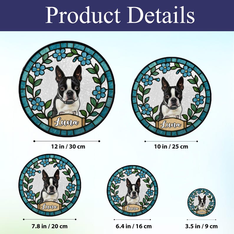 Stained Glass Pet Portrait • Custom Dog & Cat Suncatcher • Memorial Keepsake • Window Hanging Art