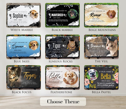 Personalized Pet Memorial Stone Slate: Custom Dog Cat Loss Gift