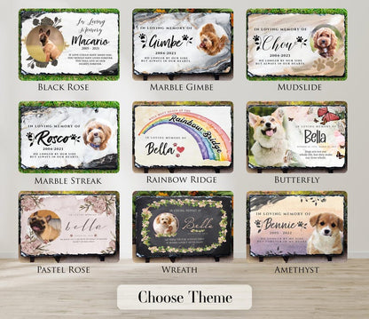 Personalized Pet Memorial Stone Slate: Custom Dog Cat Loss Gift