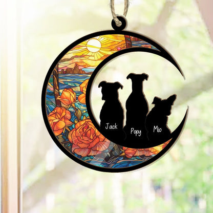 Personalized Dogs Memorial Suncatcher, Dog Memorial Gift, Loss of Dogs Gift, Dog Loss Gift, Dog Sympathy Gift, Dog Suncatcher