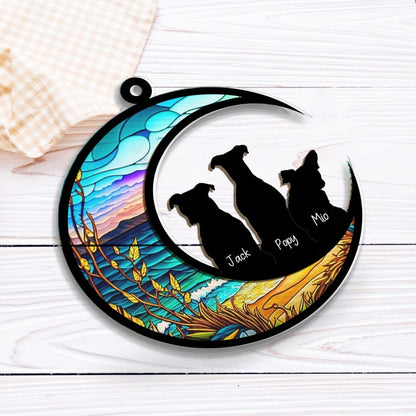 Personalized Dogs Memorial Suncatcher, Dog Memorial Gift, Loss of Dogs Gift, Dog Loss Gift, Dog Sympathy Gift, Dog Suncatcher