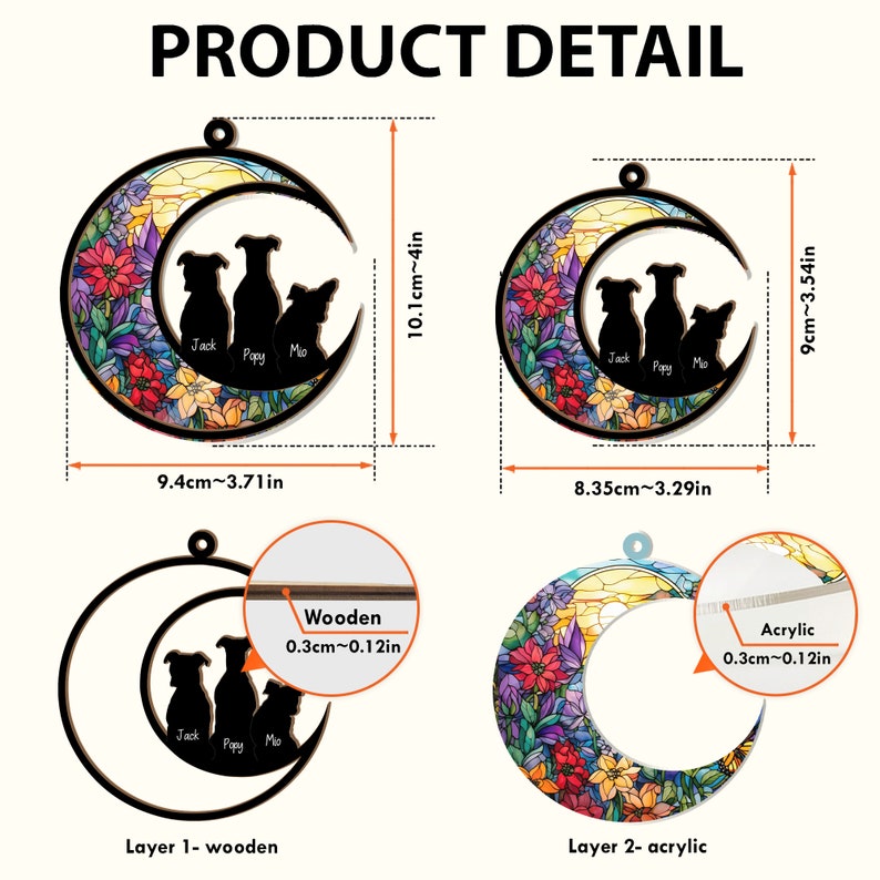 Personalized Dogs Memorial Suncatcher, Dog Memorial Gift, Loss of Dogs Gift, Dog Loss Gift, Dog Sympathy Gift, Dog Suncatcher