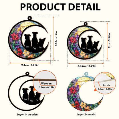 Personalized Dogs Memorial Suncatcher, Dog Memorial Gift, Loss of Dogs Gift, Dog Loss Gift, Dog Sympathy Gift, Dog Suncatcher