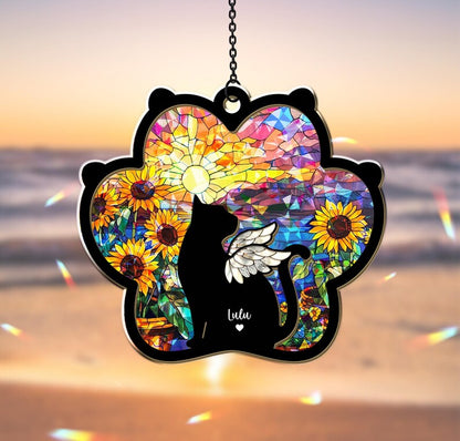 Custom Cat Loss Hologram Ornament, Pet Memorial Ornament, Cat Lover Gift, Pet Loss Sympathy Gift, Cat Remembrance Gift, Pet Owner Gift