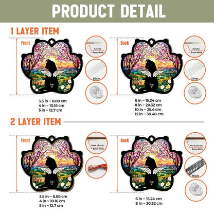 Custom Cat Loss Hologram Ornament, Pet Memorial Ornament, Cat Lover Gift, Pet Loss Sympathy Gift, Cat Remembrance Gift, Pet Owner Gift