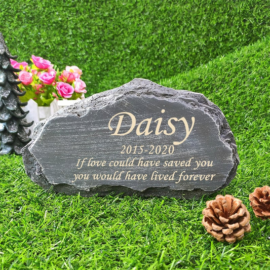 Custom Pet Memorial Stone, Engraved Dog Grave Marker, Pet Loss Gift