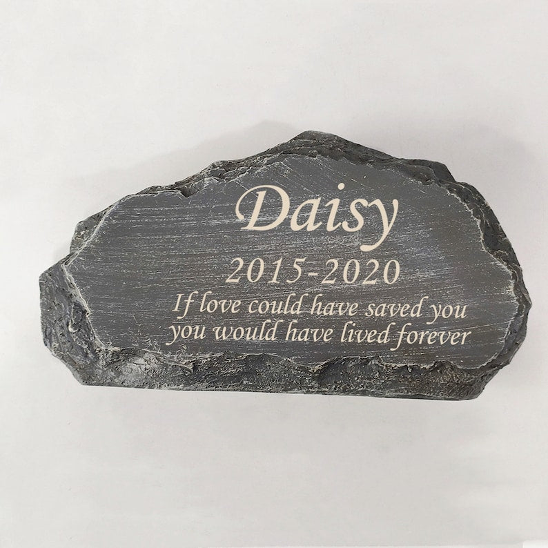 Custom Pet Memorial Stone, Engraved Dog Grave Marker, Pet Loss Gift