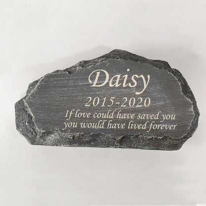 Custom Pet Memorial Stone, Engraved Dog Grave Marker, Pet Loss Gift