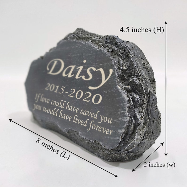 Custom Pet Memorial Stone, Engraved Dog Grave Marker, Pet Loss Gift