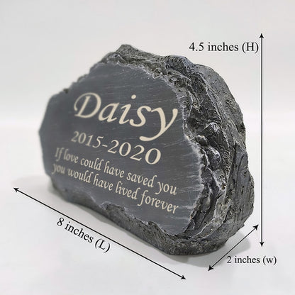 Custom Pet Memorial Stone, Engraved Dog Grave Marker, Pet Loss Gift