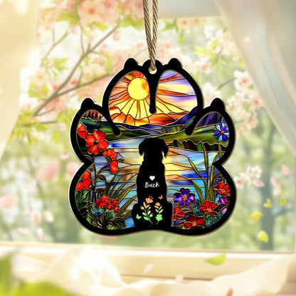 Personalized Dog Loss Suncatcher, Custom Dog Memorial Gift, Pet Memorial Gift, Loss of Dog Sympathy Gift, Dog Remembrance Gift, Dog Mom Gift