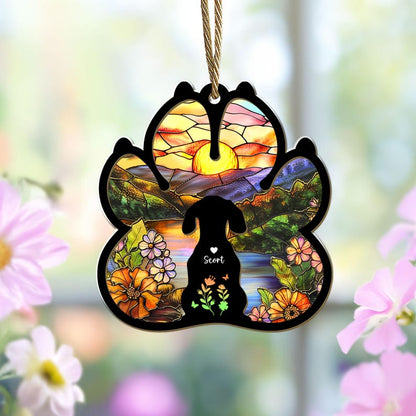Personalized Dog Loss Suncatcher, Custom Dog Memorial Gift, Pet Memorial Gift, Loss of Dog Sympathy Gift, Dog Remembrance Gift, Dog Mom Gift