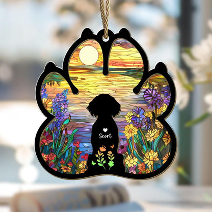 Personalized Dog Loss Suncatcher, Custom Dog Memorial Gift, Pet Memorial Gift, Loss of Dog Sympathy Gift, Dog Remembrance Gift, Dog Mom Gift