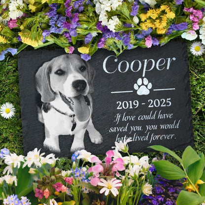Pet Memorial Stone Dog Memorial Stone, Memorial Garden Stone Pet Headstone with Photo, Pet Grave Stone Pet Grave Marker, Pet Sympathy Gift