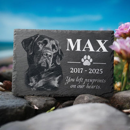 Pet Memorial Stone Dog Memorial Stone, Memorial Garden Stone Pet Headstone with Photo, Pet Grave Stone Pet Grave Marker, Pet Sympathy Gift