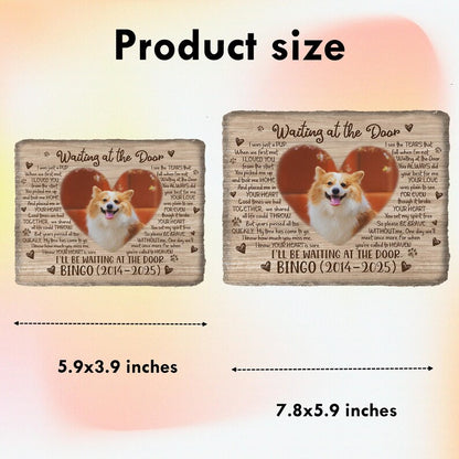 Engraved Slate Pet Memorial Stone: Custom Photo, Name & Dates